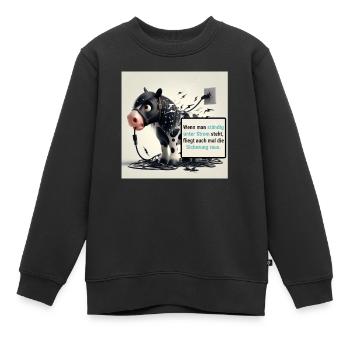 Donner unter Strom - Kinder Premium Organic Sweatshirt - Schwarz - Vorne - AI Model Kid Female (0cm)