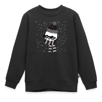 Squelette froid et froid - Sweat Premium enfant bio - noir - Devant - AI Model Kid Female (0cm)