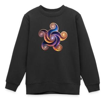 Kornkreis Etchilhampton, UK, 08.08.2022 - Kinder Premium Organic Sweatshirt - Schwarz - Vorne - AI Model Kid Female (0cm)