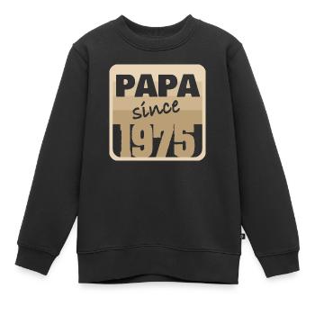 1975 - Kinder Premium Organic Sweatshirt - Schwarz - Vorne - AI Model Kid Female (0cm)