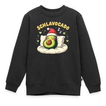 Schlavocado Offiziell Schlafanzug Weihnachten - Kinder Premium Organic Sweatshirt - Schwarz - Vorne - AI Model Kid Female (0cm)