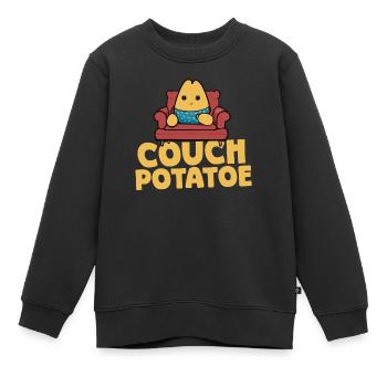 Couchpotatoe Entspannung - Kinder Premium Organic Sweatshirt - Schwarz - Vorne - AI Model Kid Female (0cm)