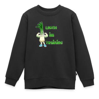Lauch im Training, für den Lauch von Welt - Kinder Premium Organic Sweatshirt - Schwarz - Vorne - AI Model Kid Female (0cm)