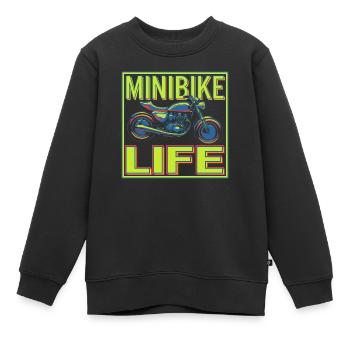La vie sur deux petites roues - Sweat Premium enfant bio - noir - Devant - AI Model Kid Female (0cm)