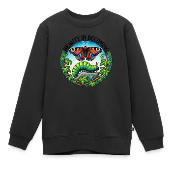 La beauté dans le devenir - Sweat Premium enfant bio - noir - Devant - AI Model Kid Female (0cm)
