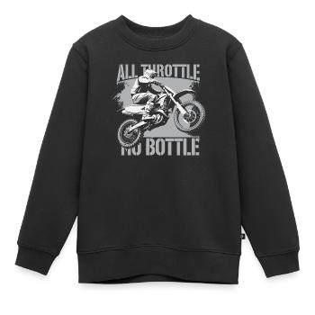 Motocross – Nur Vollgas zählt - Kinder Premium Organic Sweatshirt - Schwarz - Vorne - AI Model Kid Female (0cm)
