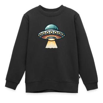 ufo - Kinder Premium Organic Sweatshirt - Schwarz - Vorne - AI Model Kid Female (0cm)