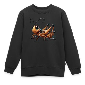 Heuschrecke - Kinder Premium Organic Sweatshirt - Schwarz - Vorne - AI Model Kid Female (0cm)