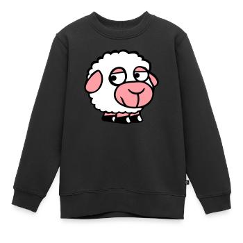 Mouton Triste Timide Introverti Malheureux - Sweat Premium enfant bio - noir - Devant - AI Model Kid Female (0cm)
