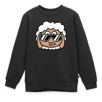 Schaf Sonnenbrille Party Schäfchen Lamm Cool Kopf - Kinder Premium Organic Sweatshirt - Schwarz - Vorne - AI Model Kid Female (0cm)