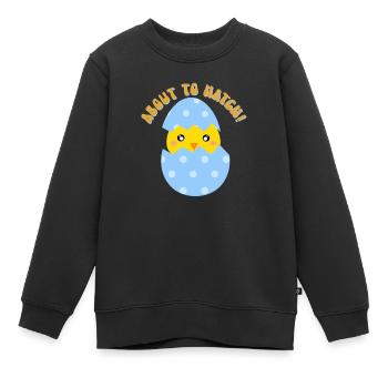 Sur le point de faire éclore un garçon - Sweat Premium enfant bio - noir - Devant - AI Model Kid Female (0cm)