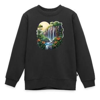 Chutes Mystiques - Sweat Premium enfant bio - noir - Devant - AI Model Kid Female (0cm)