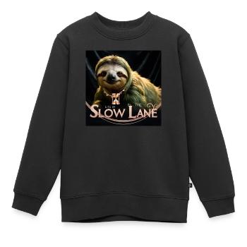VOIE LENTE - Sweat Premium enfant bio - noir - Devant - AI Model Kid Female (0cm)
