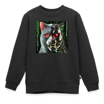 MATRICATOR 2.0 - Kids Premium Organic Sweatshirt - black - Front - AI Model Kid Female (0cm)