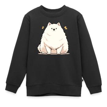Hund mach sitz und ist hungrig - Kinder Premium Organic Sweatshirt - Schwarz - Vorne - AI Model Kid Female (0cm)