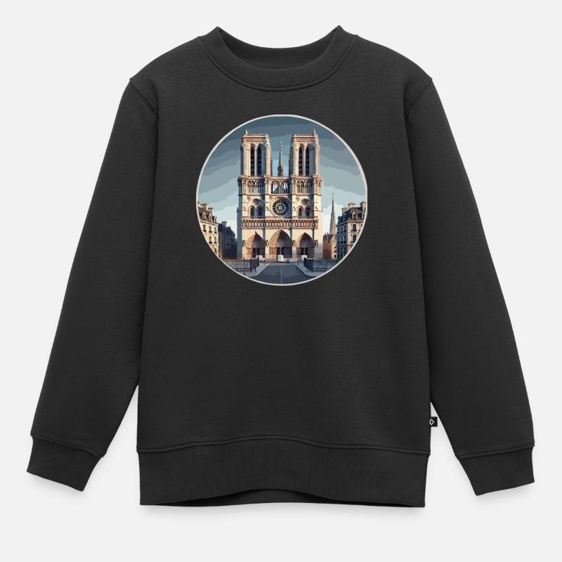 Notre Dame de Paris - Sweat Premium enfant bio - noir