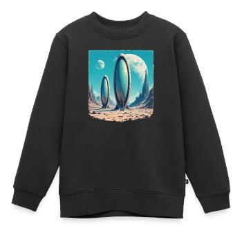 Space 1154353450 - Kinder Premium Organic Sweatshirt - Schwarz - Vorne - AI Model Kid Female (0cm)