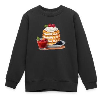 Crêpes saines - Sweat Premium enfant bio - noir - Devant - AI Model Kid Female (0cm)