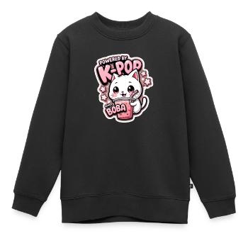 ROSA BOBA - Kinder Premium Organic Sweatshirt - Schwarz - Vorne - AI Model Kid Female (0cm)