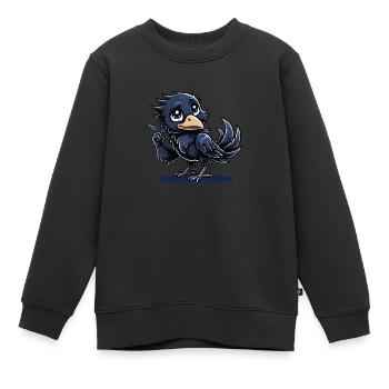 Raven Comic - Kids Premium Organic Sweatshirt - black - Front - AI Model Kid Female (0cm)