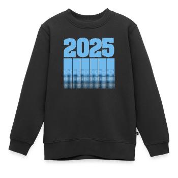 2025 - Kinder Premium Organic Sweatshirt - Schwarz - Vorne - AI Model Kid Female (0cm)