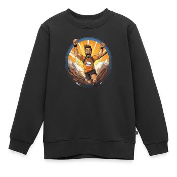Marathon-Erfolge - Kinder Premium Organic Sweatshirt - Schwarz - Vorne - AI Model Kid Female (0cm)