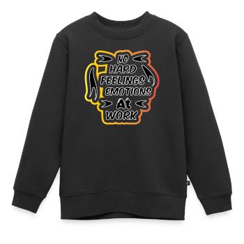T-shirt no hard feelings emotions at work 2025 - Sweat Premium enfant bio - noir - Devant - AI Model Kid Female (0cm)