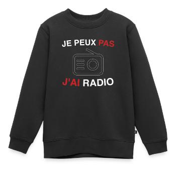 Host Ich kann kein Radio haben - Kinder Premium Organic Sweatshirt - Schwarz - Vorne - AI Model Kid Female (0cm)