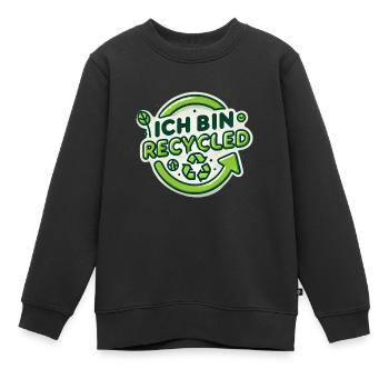 Ich bin Recycled - Kinder Premium Organic Sweatshirt - Schwarz - Vorne - AI Model Kid Female (0cm)