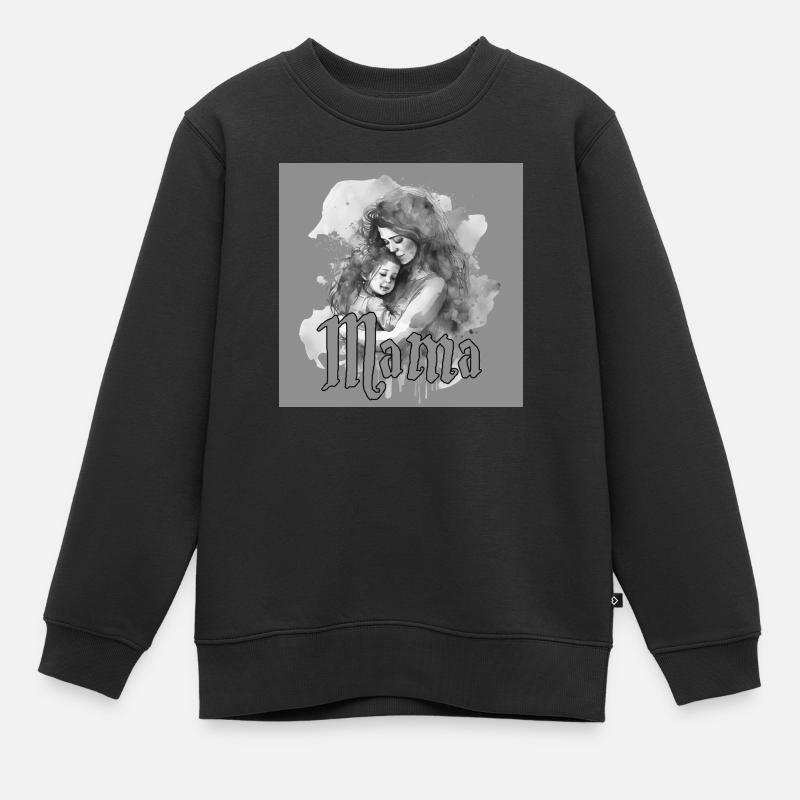 Maman - Sweat Premium enfant bio - noir