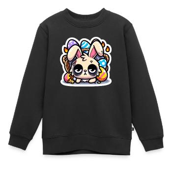 Burnout Bunny - Kinder Premium Organic Sweatshirt - Schwarz - Vorne - AI Model Kid Female (0cm)