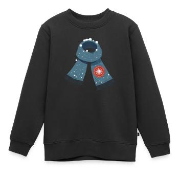 Schal - Kinder Premium Organic Sweatshirt - Schwarz - Vorne - AI Model Kid Female (0cm)