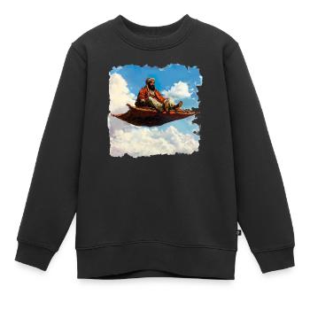 Der fliegende Teppich ist ein Symbol für Freiheit - Kinder Premium Organic Sweatshirt - Schwarz - Vorne - AI Model Kid Female (0cm)