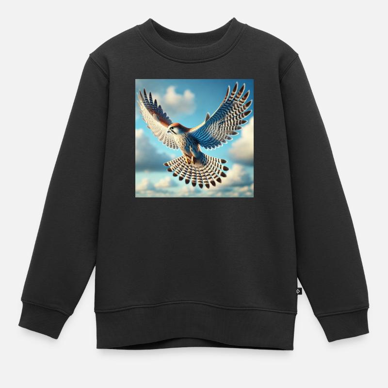 Faucon - Sweat Premium enfant bio - noir