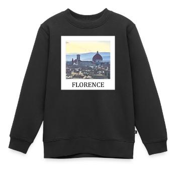 Florenz - Kinder Premium Organic Sweatshirt - Schwarz - Vorne - AI Model Kid Female (0cm)