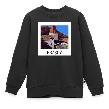 Brasov - Kinder Premium Organic Sweatshirt - Schwarz - Vorne - AI Model Kid Female (0cm)