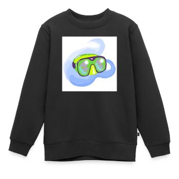 Taucherbrillen - Kinder Premium Organic Sweatshirt - Schwarz - Vorne - AI Model Kid Female (0cm)