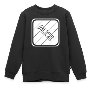 Alice als Mädchenname - Kinder Premium Organic Sweatshirt - Schwarz - Vorne - AI Model Kid Female (0cm)