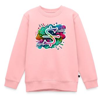 Zodiaque Sagittaire - Sweat Premium enfant bio - rose - Devant - AI Model Kid Female (0cm)