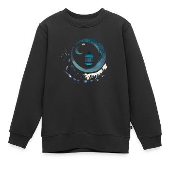 Cadeau du Ramadan Aïd Moubarak Islam Allah Musulman - Sweat Premium enfant bio - noir - Devant - AI Model Kid Female (0cm)