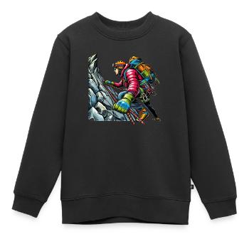 alpiniste - Sweat Premium enfant bio - noir - Devant - AI Model Kid Female (0cm)