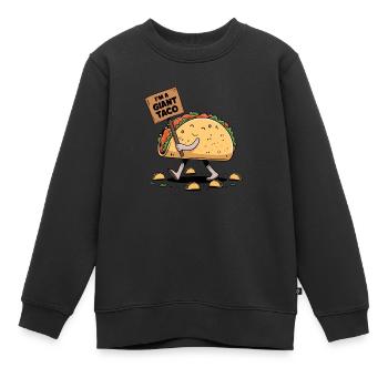 Ich bin ein riesiger Taco - Kinder Premium Organic Sweatshirt - Schwarz - Vorne - AI Model Kid Female (0cm)