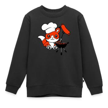 Fox Grills Saucisses Grill Master Grilling Cuisson - Sweat Premium enfant bio - noir - Devant - AI Model Kid Female (0cm)