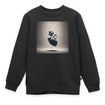 Die Fäden der Gefühle - Kinder Premium Organic Sweatshirt - Schwarz - Vorne - AI Model Kid Female (0cm)