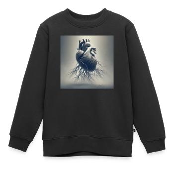 Enraciné - Sweat Premium enfant bio - noir - Devant - AI Model Kid Female (0cm)