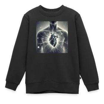 Zerbrochene Stärke - Kinder Premium Organic Sweatshirt - Schwarz - Vorne - AI Model Kid Female (0cm)
