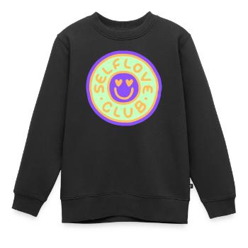 Club de l’amour de soi - Sweat Premium enfant bio - noir - Devant - AI Model Kid Female (0cm)