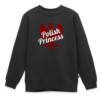 Princesse Polonaise - Polen - Prinzessin Pologne Polska - Sweat Premium enfant bio - noir - Devant - AI Model Kid Female (0cm)