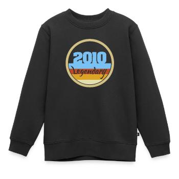 Jahreszahl 2010 - Kinder Premium Organic Sweatshirt - Schwarz - Vorne - AI Model Kid Female (0cm)