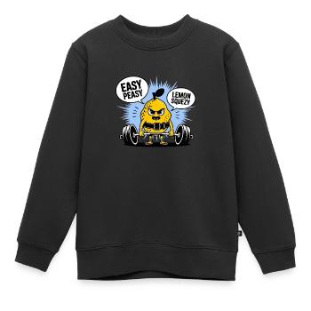 Easy Peasy Lemon Squeezy - Entraînement amusant au citron - Sweat Premium enfant bio - noir - Devant - AI Model Kid Female (0cm)